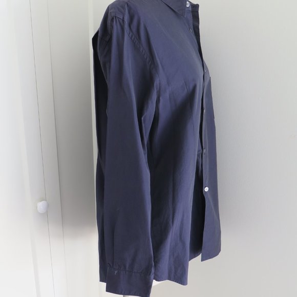 COMME des GARCONS Woman's Blue Cotton Shirt/Blouse Size Medium  Made in France - Picture 4 of 6